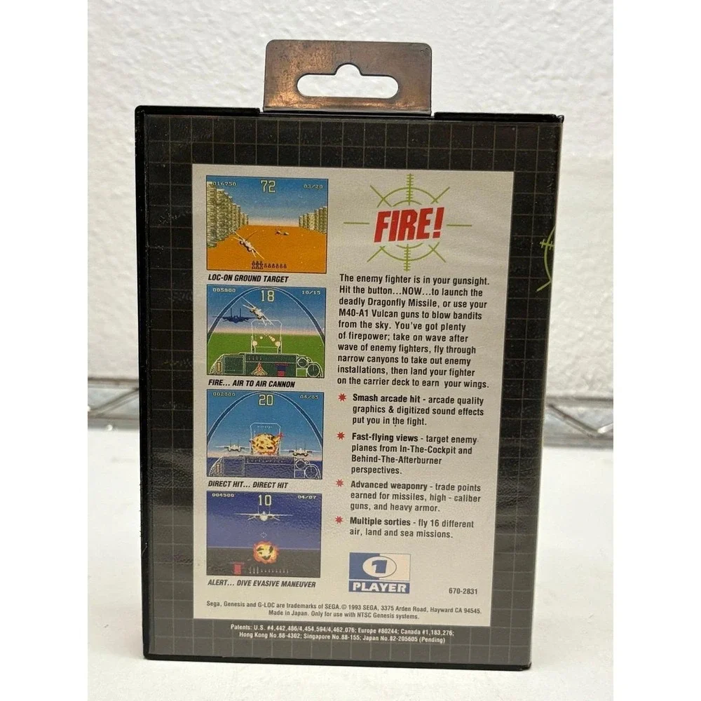 G-LOC Air Battle Sega Genesis Video Game Cartridge
